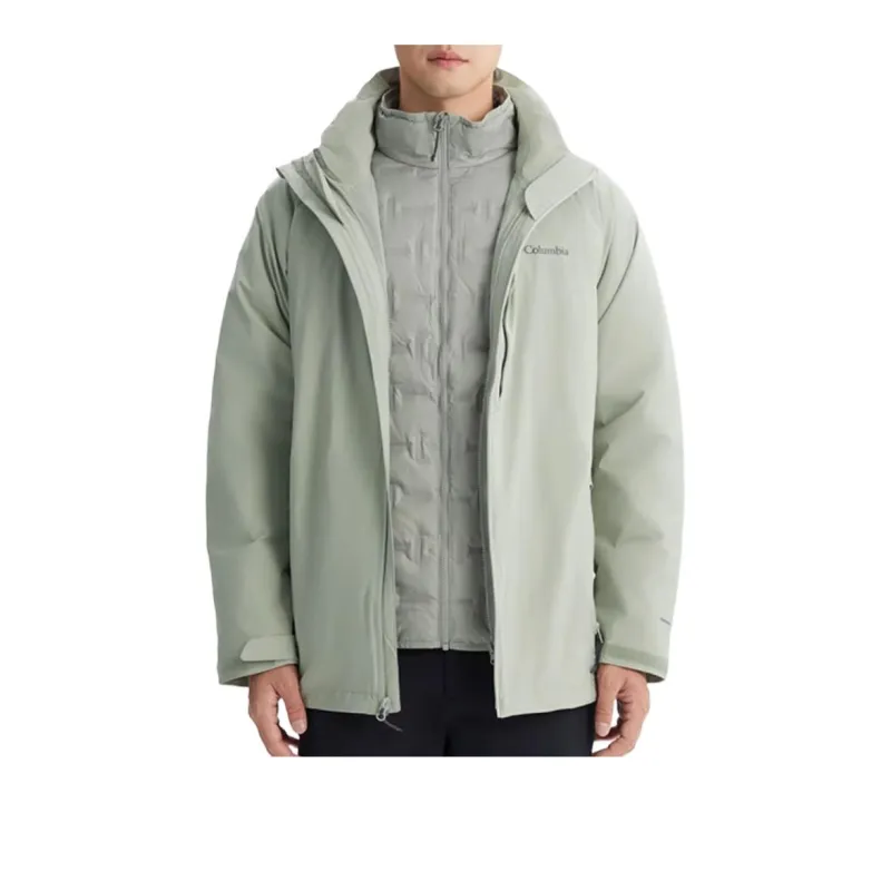 Columbia Hiking Waterproof And Warm Windbreaker Jacket Men's Light Green-2