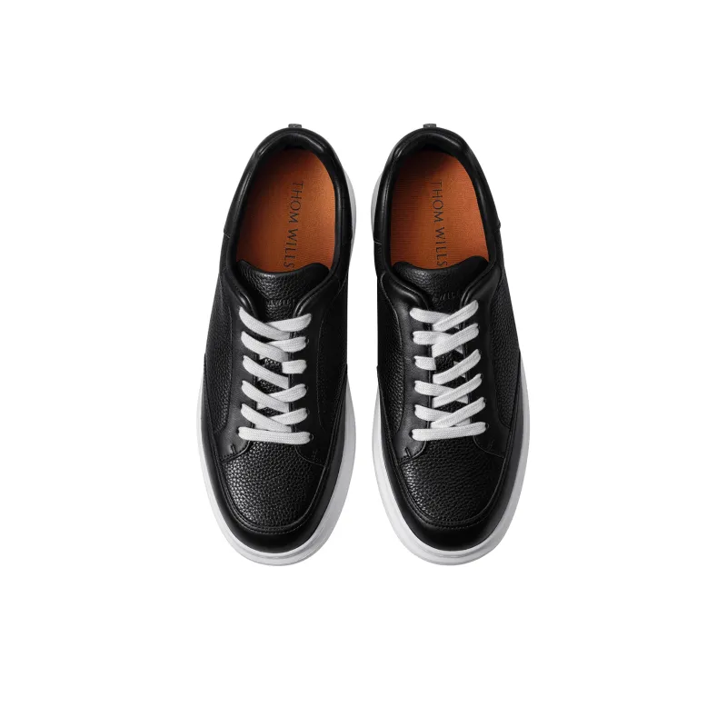 THOM WILLS Trendy Versatile Trainer Sports Casual Shoes Low Top Skateboard Shoes Unisex Black-2