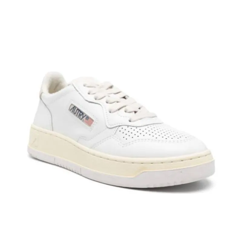 AUTRY Medalist Leather Low White Ivory Women's-1