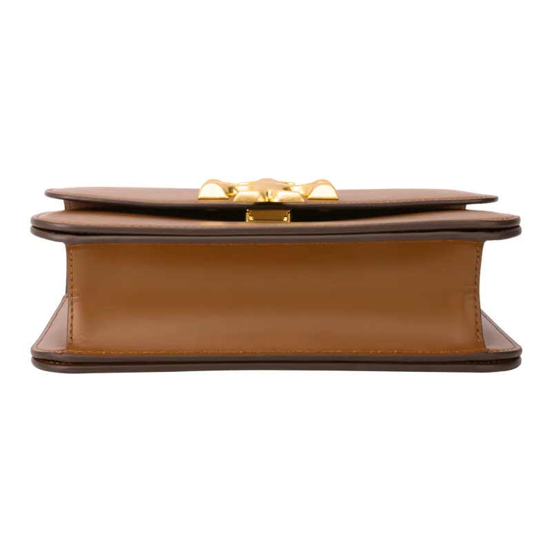 TORY BURCH Eleanor Cow Leather Shoulder Bag Crossbody Bag Medium Size Women's Camel Brown-3