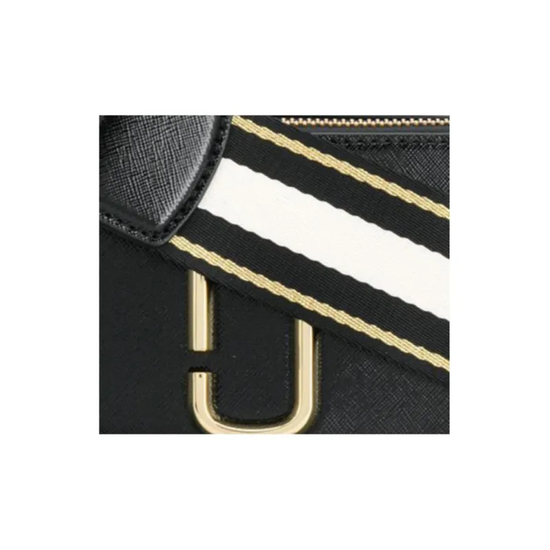 MARC JACOBS Snapshot Leather Camera Bag, Small Square Bag, Shoulder Bag, Crossbody Bag Women's Black-4