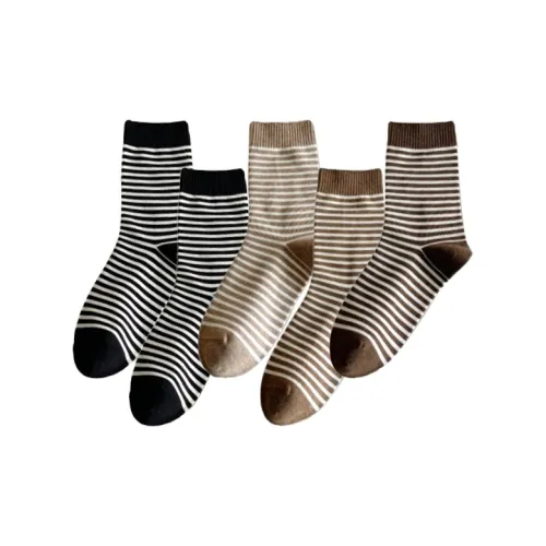 Caramella Mid Calf Socks Women's Shopping Bag Combo Set