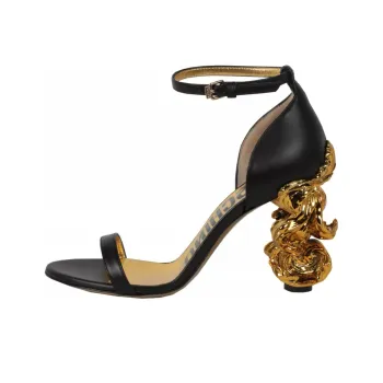 MOSCHINO Strap Sandals Women's Black Gold