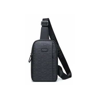 SEPTWOLVES Cow Leather Sling Bag Men's Black