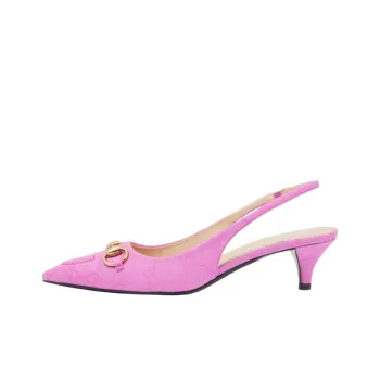 GUCCI Erin Cone Heel High Heels 5cm Women's Pink