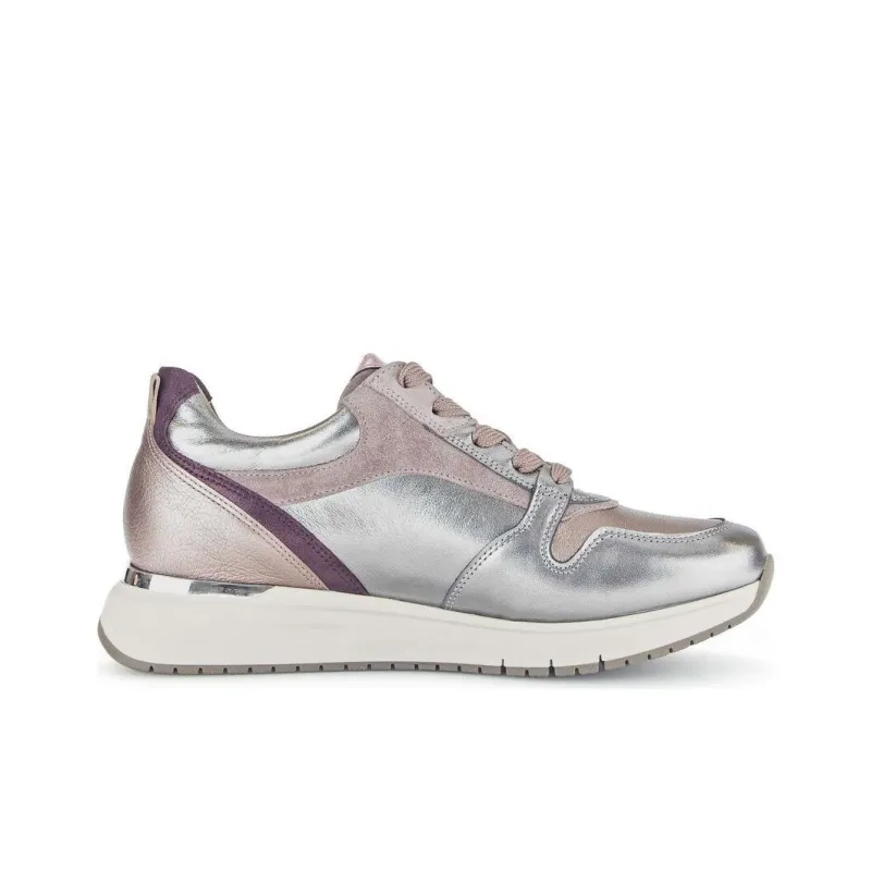 Gabor Comfort Low-Top Casual Shoes Women's Silver Purple-1
