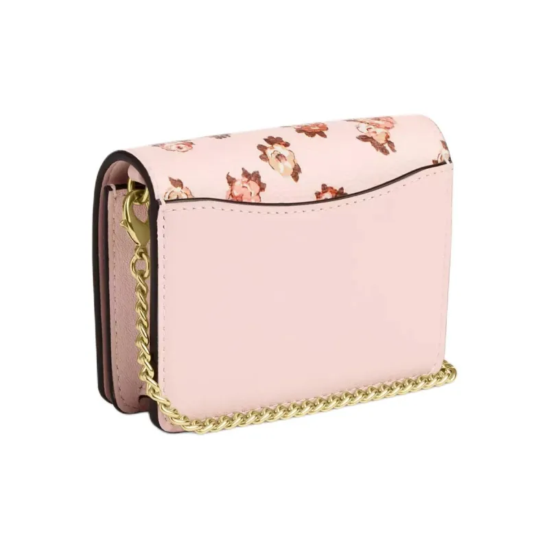 COACH Coated Canvas Wallet Mini Women's Blush & Multicolor-1
