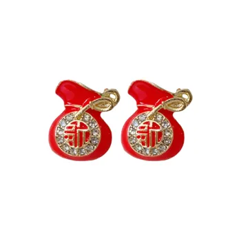 FEO Zircon Stud Earrings Women's