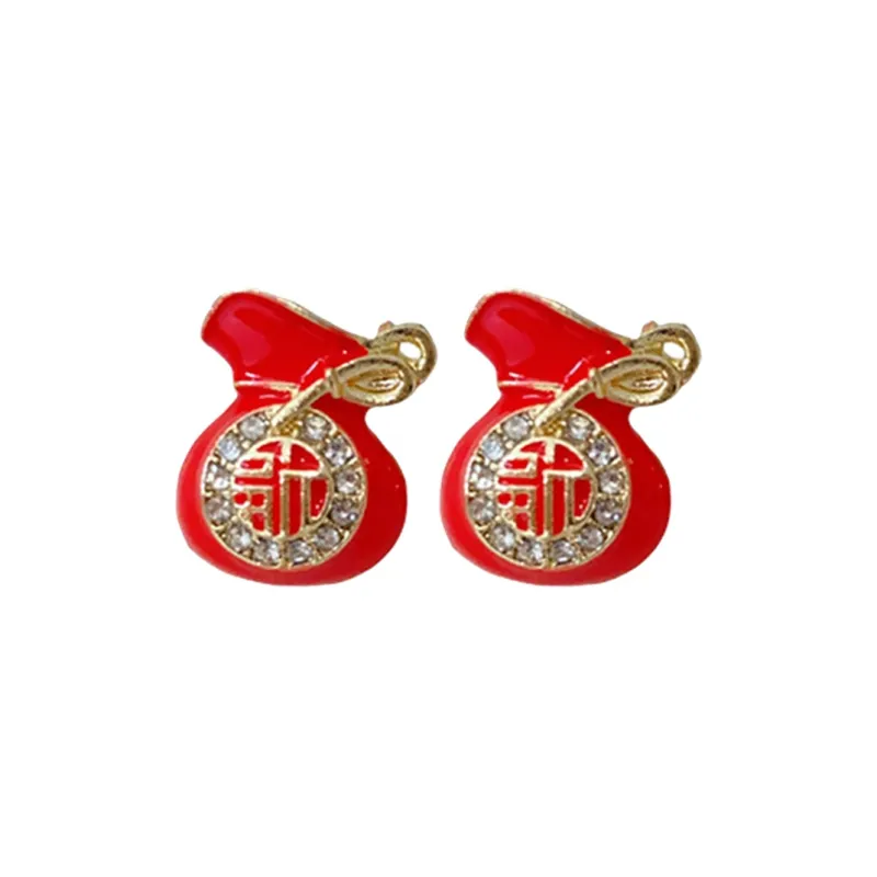 FEO Zircon Stud Earrings Women's-0