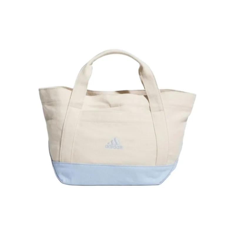 Adidas Cotton Tote Bag Shopping Bag Handbag Women's White & Blue-0