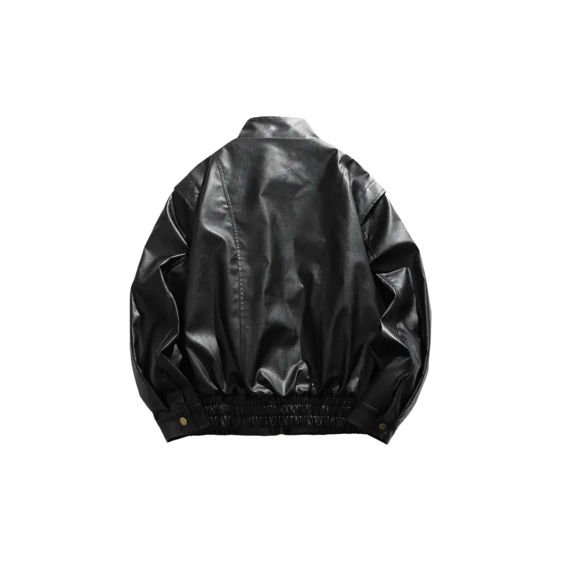 UPZCY Leather Jacket Unisex Black-1