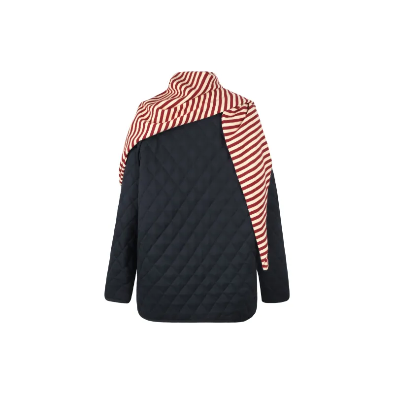 Valeria Obbaco Puffer Jacket Women's Navy Blue-1