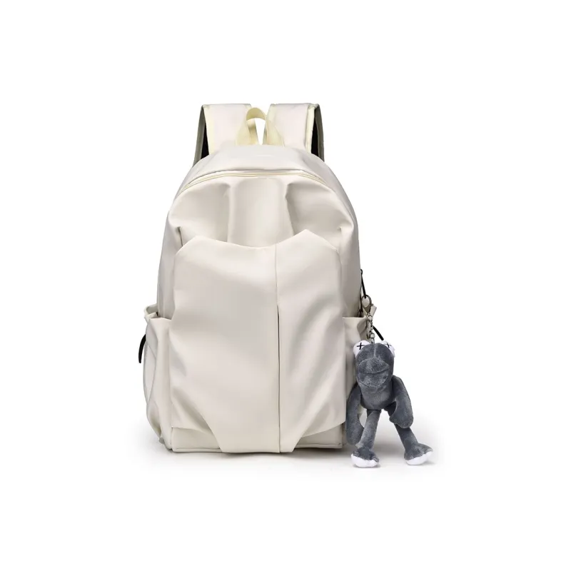 GEERDUN Durable Fabric Backpack Regular Unisex Black/Red/White/Gray-19