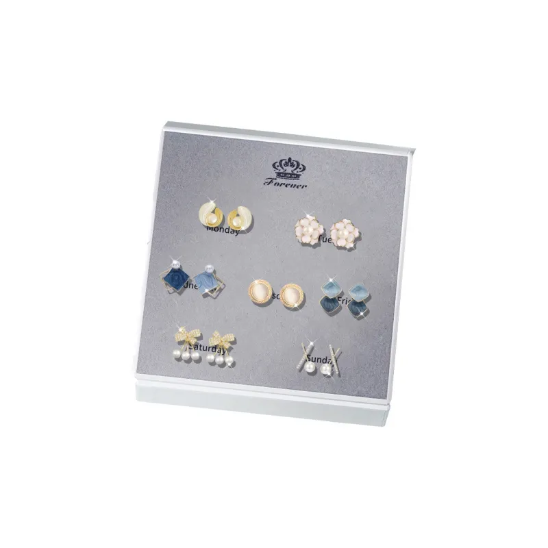 Andaozi S925 Silver Stud Earrings Women's-0