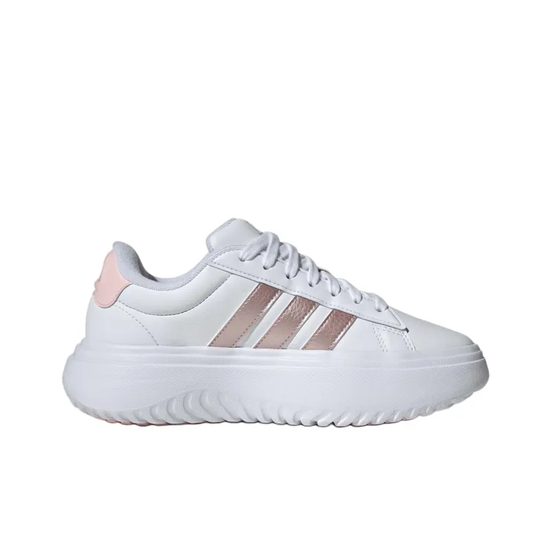 Adidas Grand Court Platform Cloud White Sandy Pink Met. Sandy Pink Women's-1