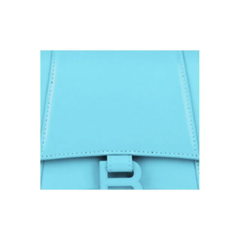 Balenciaga Hourglass Cow Leather Shoulder Bag Crossbody Bag Handbag Small Size Women's Blue-5