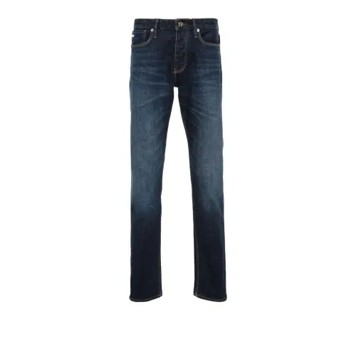 EMPORIO ARMANI Logo Plaque Straight Leg Jeans