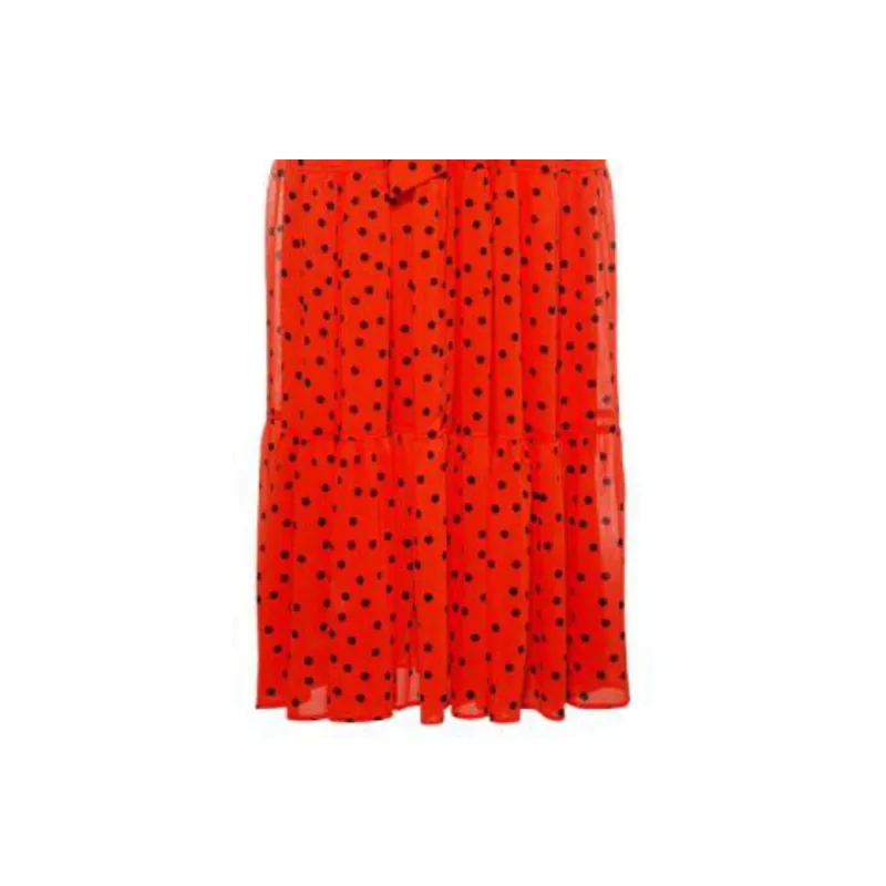 HUGO BOSS Long Sleeved Dresses Women's Red-4
