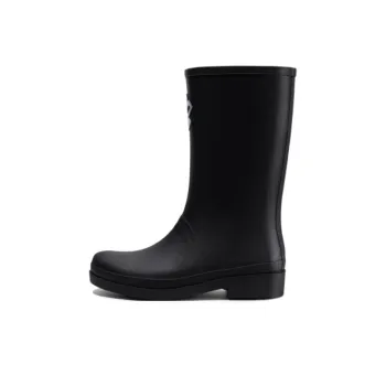 Star Flowers Water Resistant Mid Calf Rain Boots Women's Phantom Black Matte