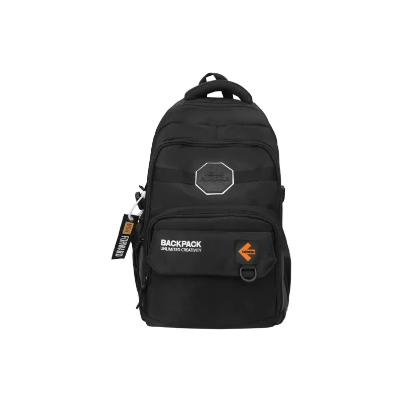 Yalu Nylon School Bag Travel Bag Hiking Backpack Unisex Trendy Khaki/Classic Black/Elegant Gray/Quality Gray Green-7
