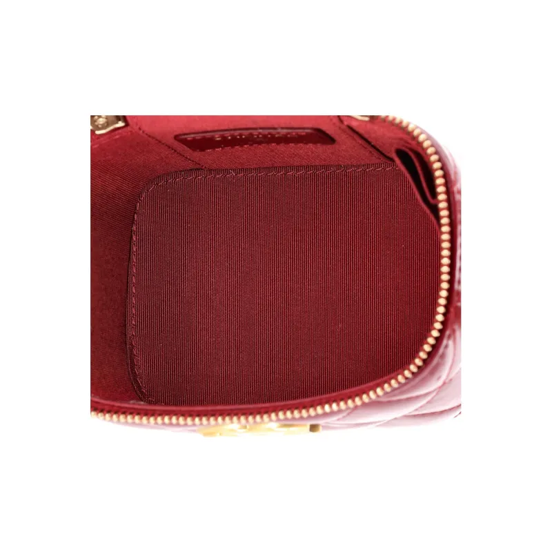 CHANEL Calfskin Box Bag, Flap Bag, Coin Purse, Shoulder Bag, Crossbody Bag Women's Burgundy-5
