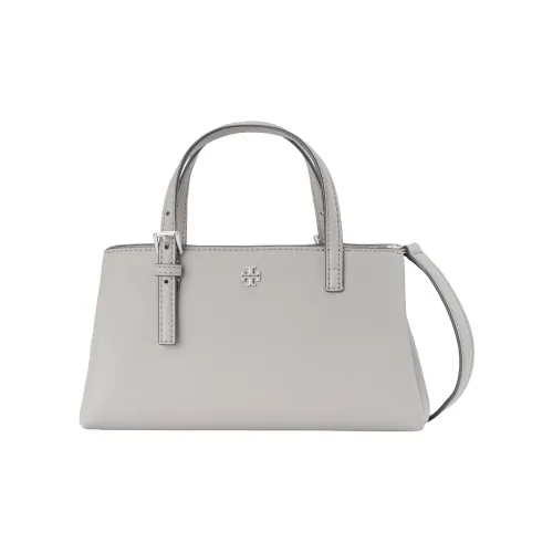 TORY BURCH Cow Leather Portable Crossbody Bag, Shoulder Bag Medium Size Women's Gray