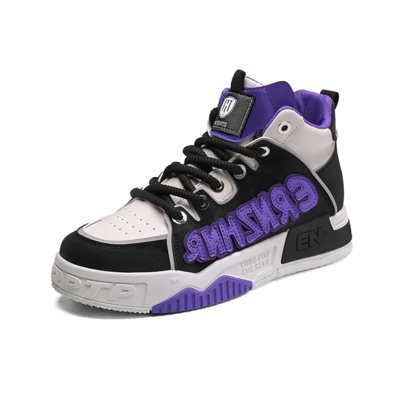 HACKBUTEER High Top Skateboard Shoes Men's Box-4