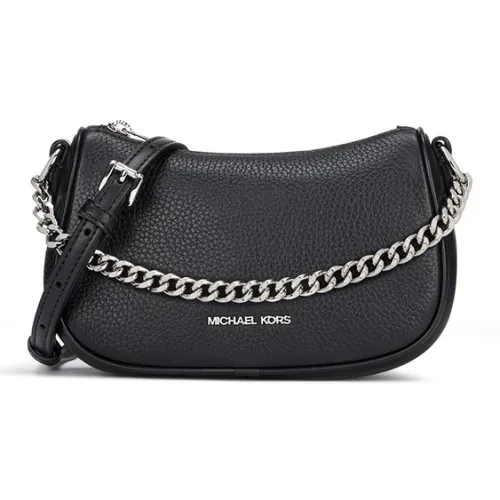 MICHAEL KORS Carmela Cow Leather One Shoulder Handbag Small Size Women's Black