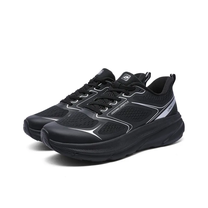 LPMX Cushioning Wear Resistant Low Top Sprint Running Shoes Men's Black-2