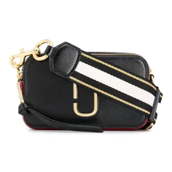 MARC JACOBS Snapshot Leather Small Square Camera Bag Shoulder Bag Crossbody Bag Women's Black