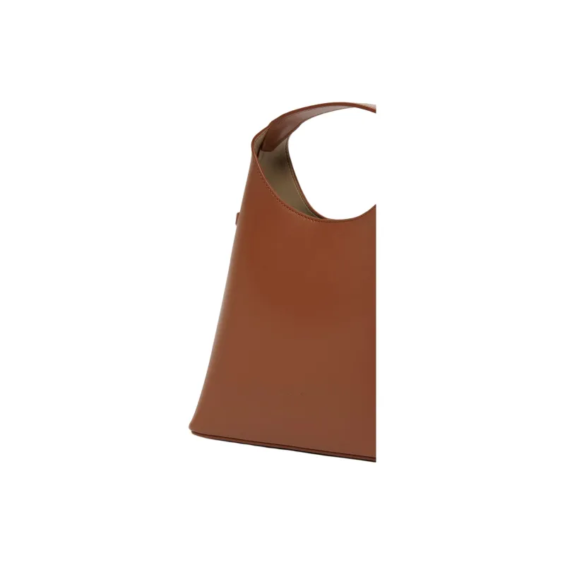 AESTHER EKME Grained Calfskin One Shoulder Handbags Women's Brown Rust-4