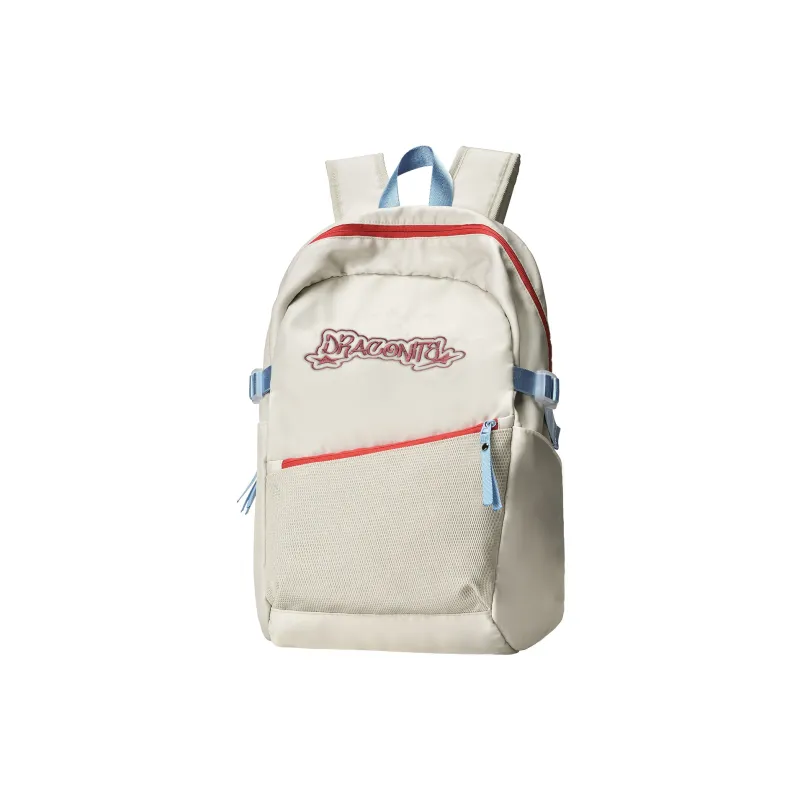 DRACONITE Polyester Student Backpack Regular Unisex Khaki-11