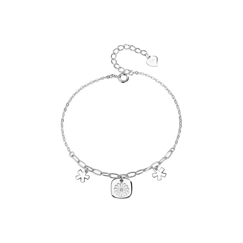 Heart Grass S925 Silver Bracelets Women's-0