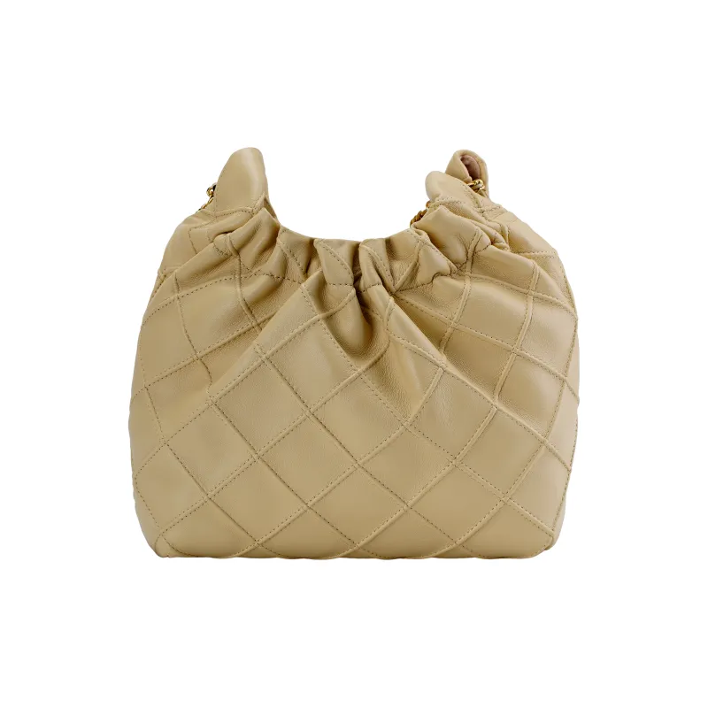 TORY BURCH Fleming Mini Hobo Bag Vanilla Soft Serve-2
