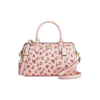 COACH Coated Canvas Shoulder Bag, Crossbody Bag, Handbag Medium Size Women's Multicolor Blush