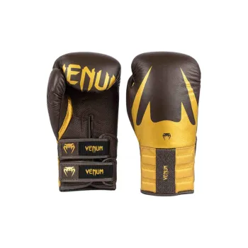 VENUM Boxing Gloves Premium Leather Training Unisex Cocoa/Gold