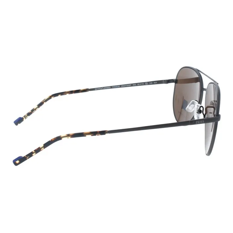 ZEISS Metal Aviator Sunglasses Men's Black-2