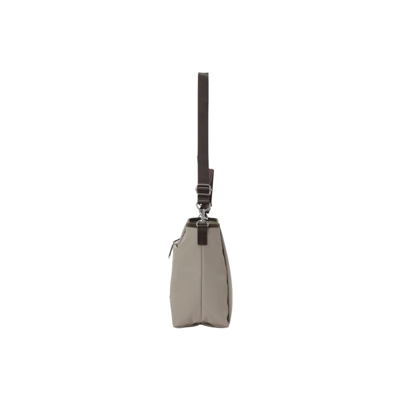 DESCENTE Nylon Bucket Bag, One Shoulder Handbag Women's Beige-3