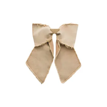 PRADA Canvas Hair Clips Women's Beige Yellow