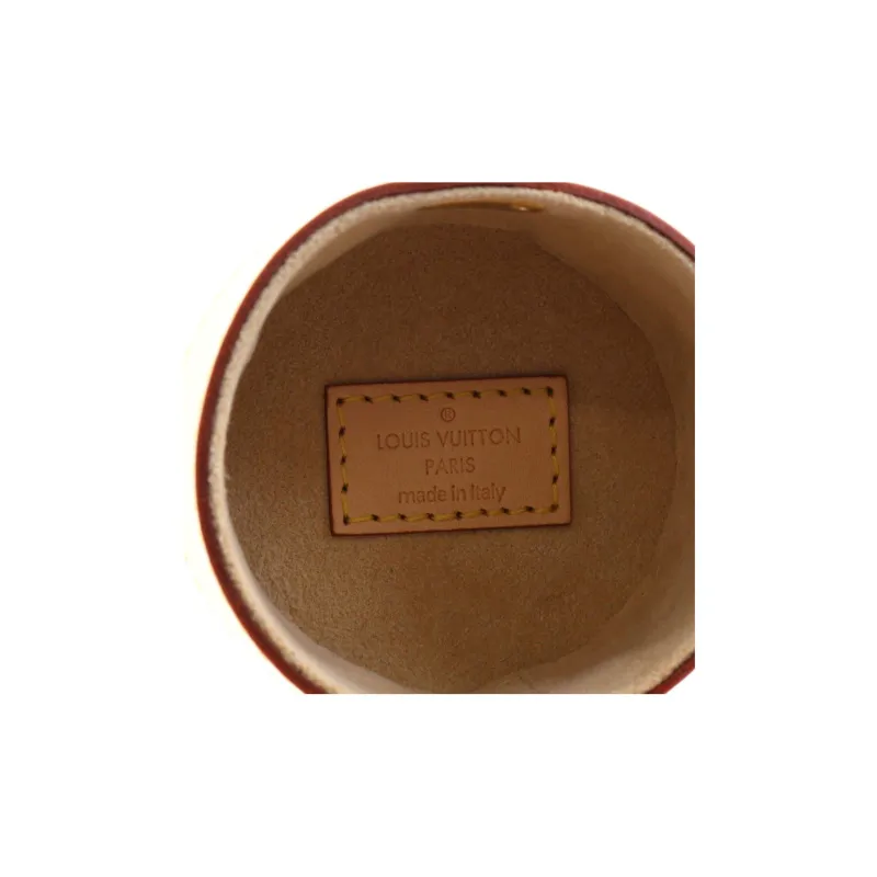 LOUIS VUITTON Leather Storage Box Women's Beige-2