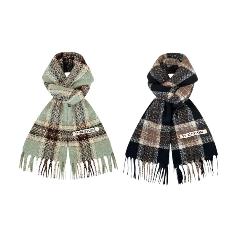 PALBAS Polyester Knit Scarves Unisex-9