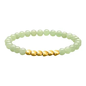 XIFULI Bracelets Pale Greenish White Jade Women's