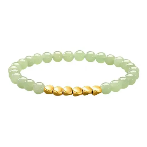 XIFULI Bracelets Pale Greenish White Jade Women's