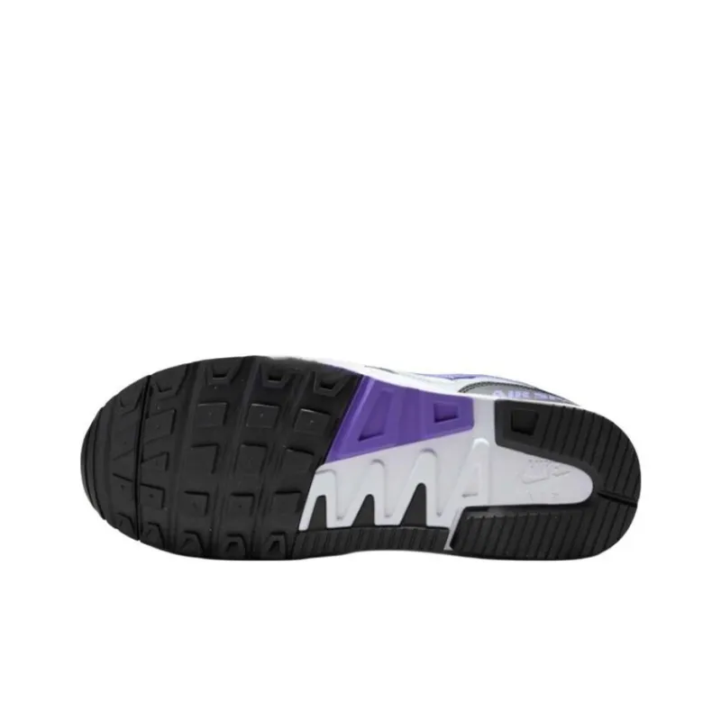 Nike Air Span 2 Anti Slip Wear Resistant Low Top Casual Shoes Men's Black White Purple-4