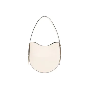 Victoria Beckham Calfskin Shoulder Bag Medium Size Women's Cream
