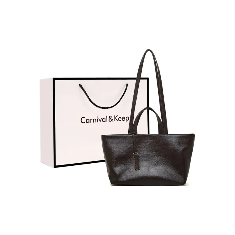 Carnival Keep Top Grain Cow Leather Tote Bag Shopping Bag Shoulder Bags Women's Multicolor-5
