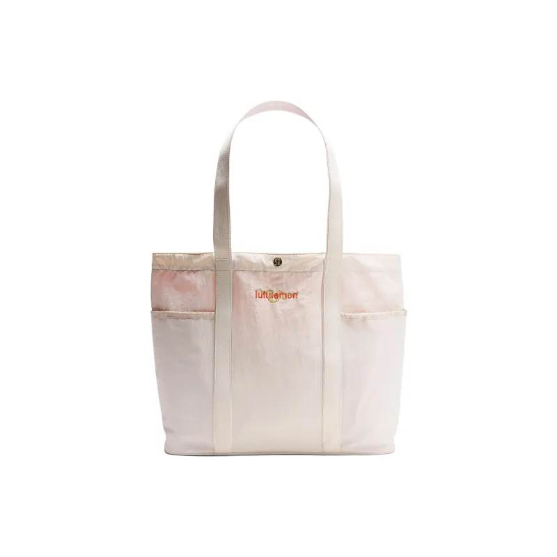 Lululemon Polyester Tote Bag Shopping Bag Handbag Shoulder Bag Unisex Light Ivory-0
