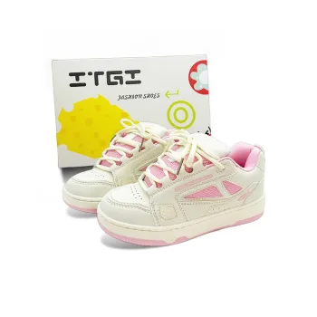 ITGI Support Shock Absorption Low Top Skateboard Shoes Women's Beige Pink
