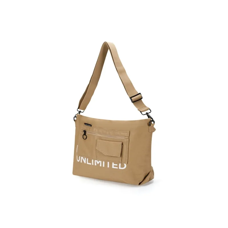 XTEP Fabric Shoulder Bag, Crossbody Bag Women's Khaki-1