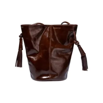 Paloma-wool Cow Leather Bucket Bags Shoulder Bags Medium Size Women's Brown